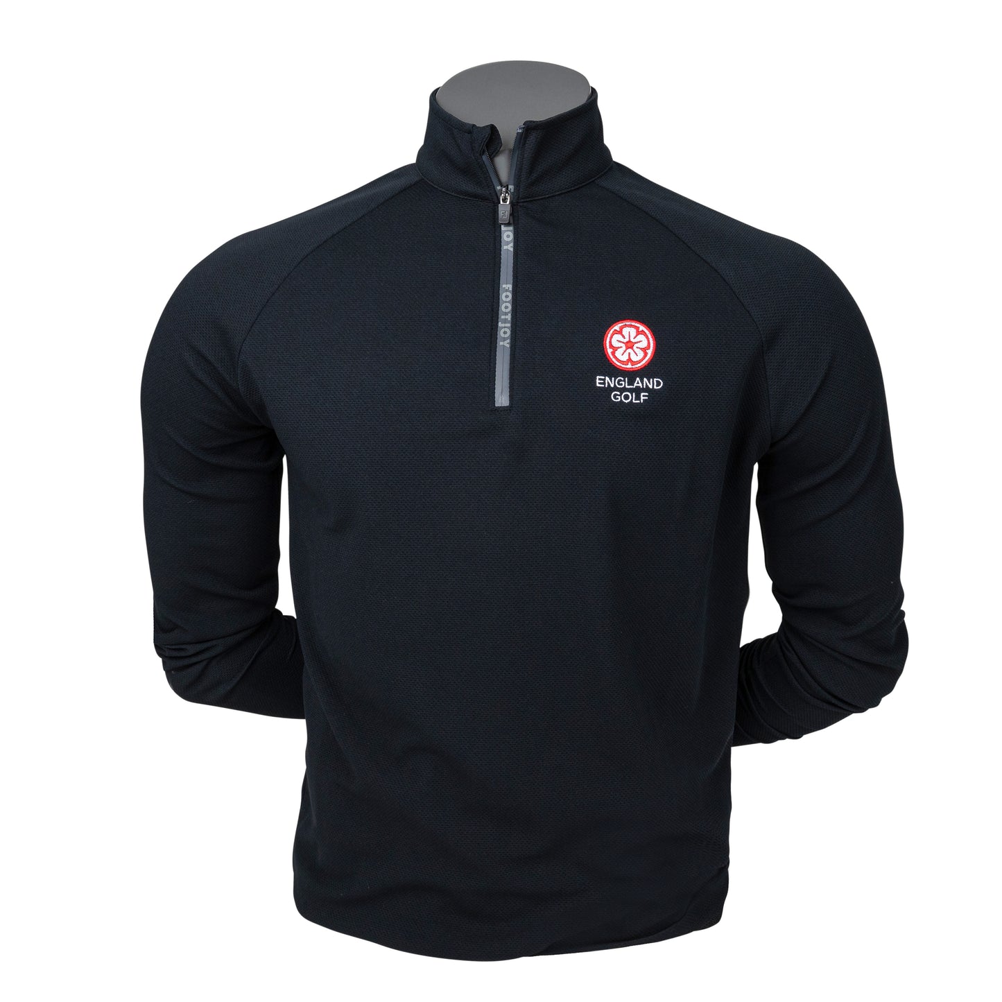 England Golf FJ 1/4 Zip Wordmark Chill-Out, Black