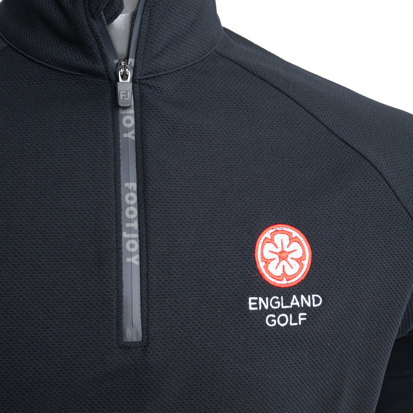 England Golf FJ 1/4 Zip Wordmark Chill-Out, Black