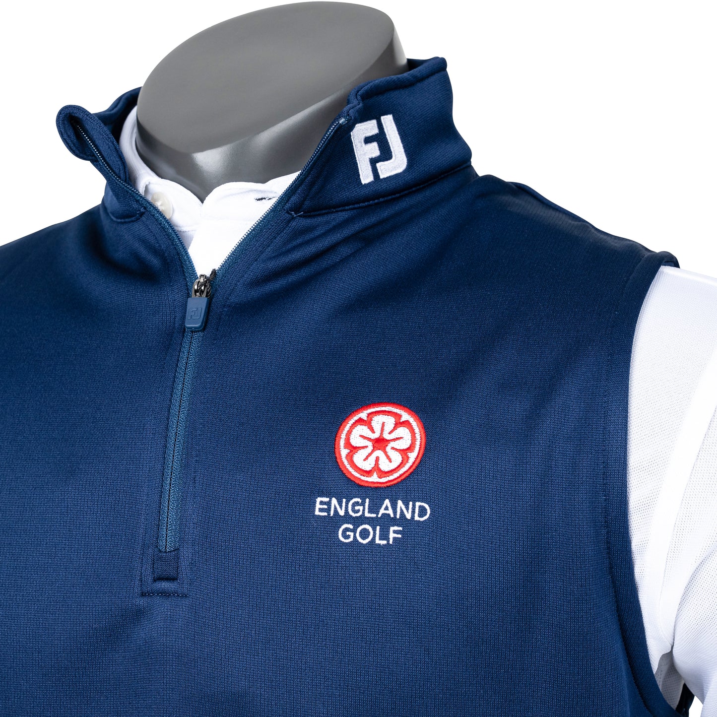 England Golf FJ Half-Zip Performance Vest, Navy
