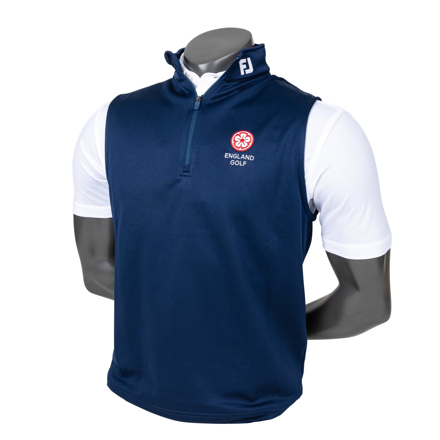 England Golf FJ Half-Zip Performance Vest, Navy