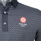 England Golf FJ Star Geo Jacquard Polo, Black