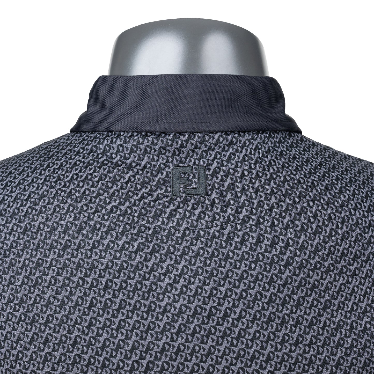 England Golf FJ Star Geo Jacquard Polo, Black
