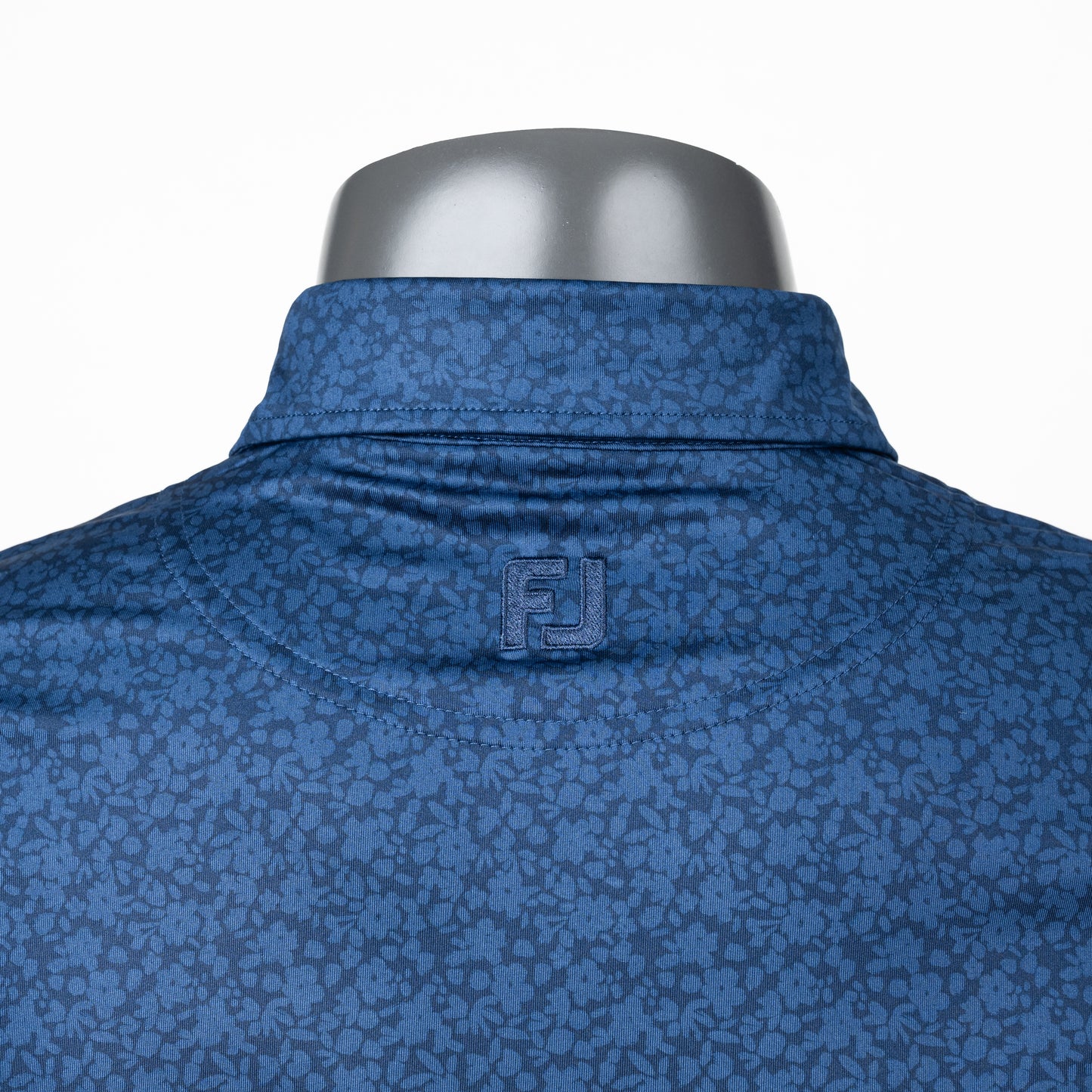 England Golf FJ Painted Floral Lisle Polo, Navy