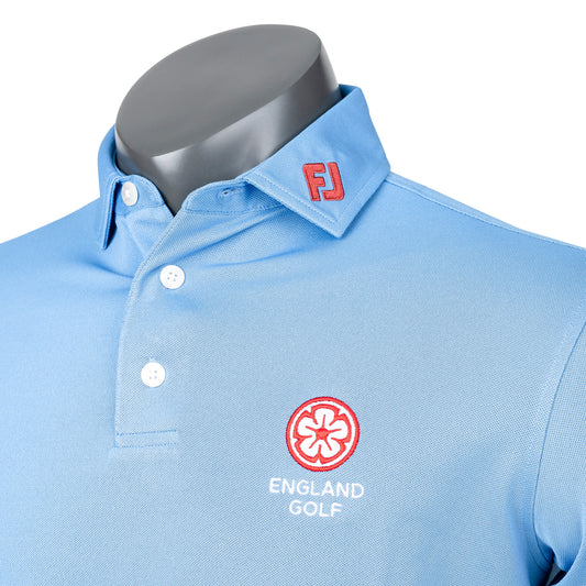 England Golf FJ Performance Polo, Coastal Blue