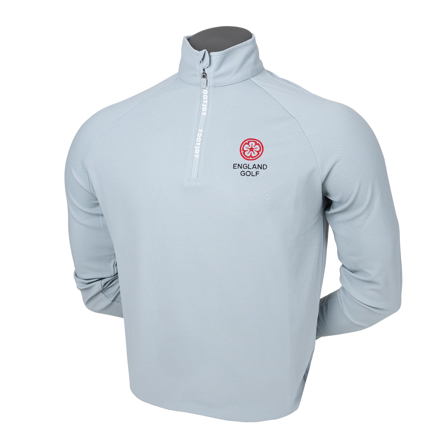 England Golf FJ 1/4 Zip Wordmark Chill-Out, Grey