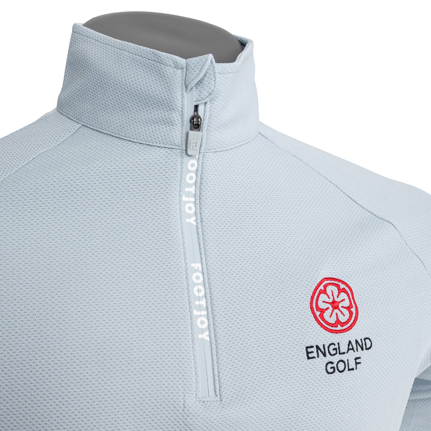 England Golf FJ 1/4 Zip Wordmark Chill-Out, Grey