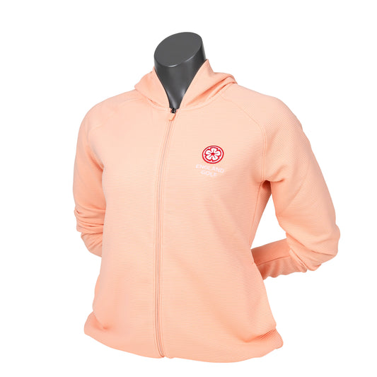 England Golf FJ Women's Full-Zip Hoodie,Desert Peach
